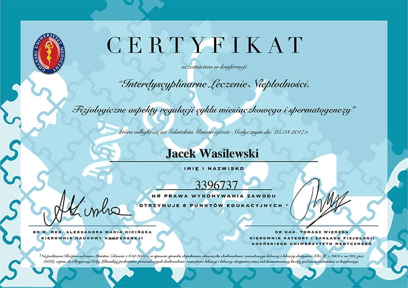 Certyfikat specjalistyczny dla lekarza w Tczewie. – Tczew